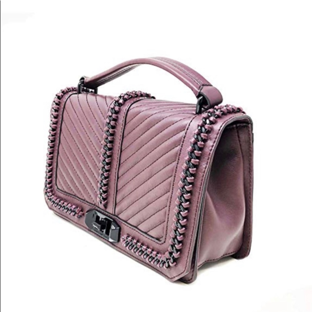 Rebecca Minkoff Love Chain Crossbody - Dark Cherry - Picture 2 of 6